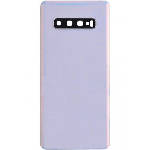 Galaxy S10+ Back Glass White With Camera Lens